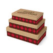 Picture of MERRY CHRISTMAS PLAID GIFT BOX